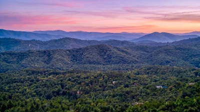Views of the scenic Smoky Mountains from your rental cabin's porches.