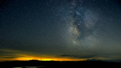 This Milky Way photo was taken from the porch of Thunderhead Mountain Lodge with 18 second open shutter.