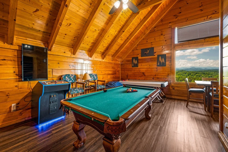 Game room with a view