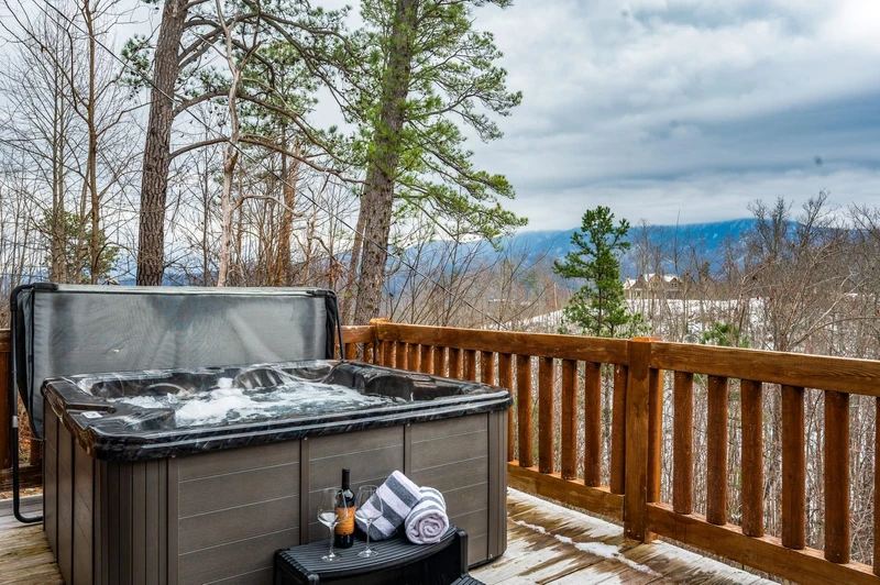Hot Tub and Mountain View