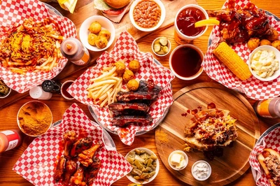 Buddy’s bar-b-q spread