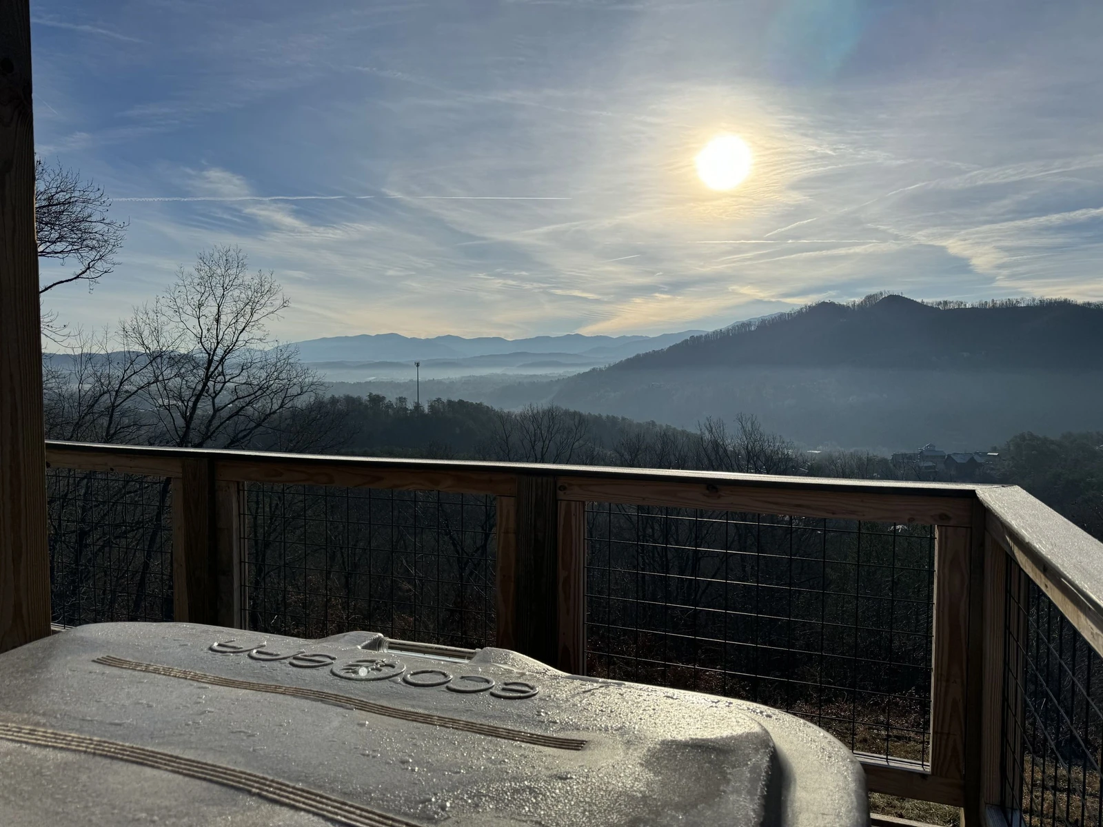Christmas Hot Tub View