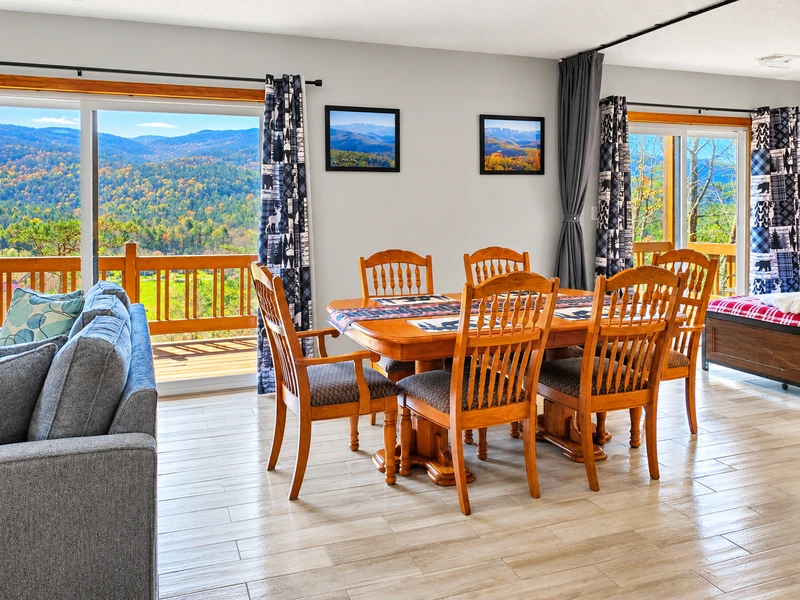 View of the dining area