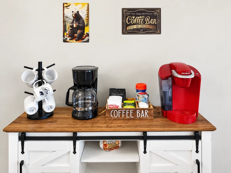 Complimentary coffee and drink bar at Gatlinburg Landing