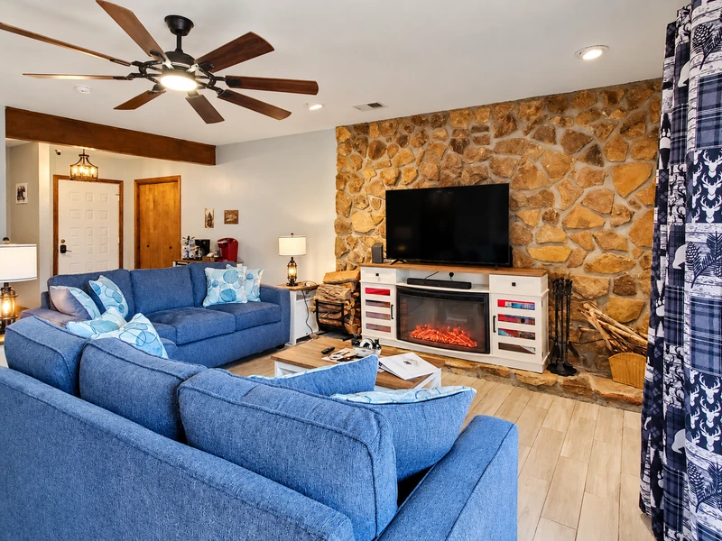 View of the living room at Gatlinburg Landing