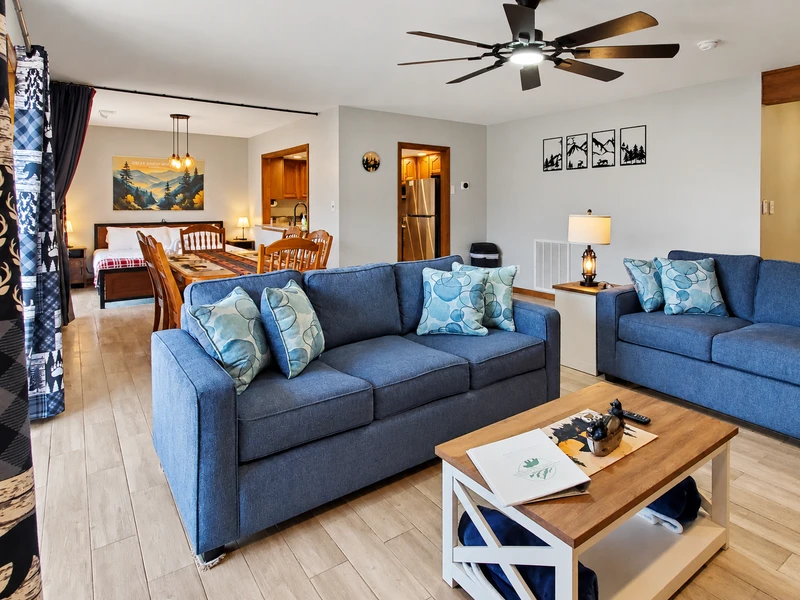 Larger view of the living area at Gatlinburg Landing