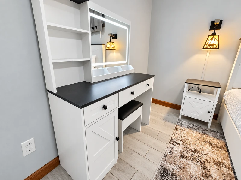 Makeup station in the master suite of Gatlinburg Landing