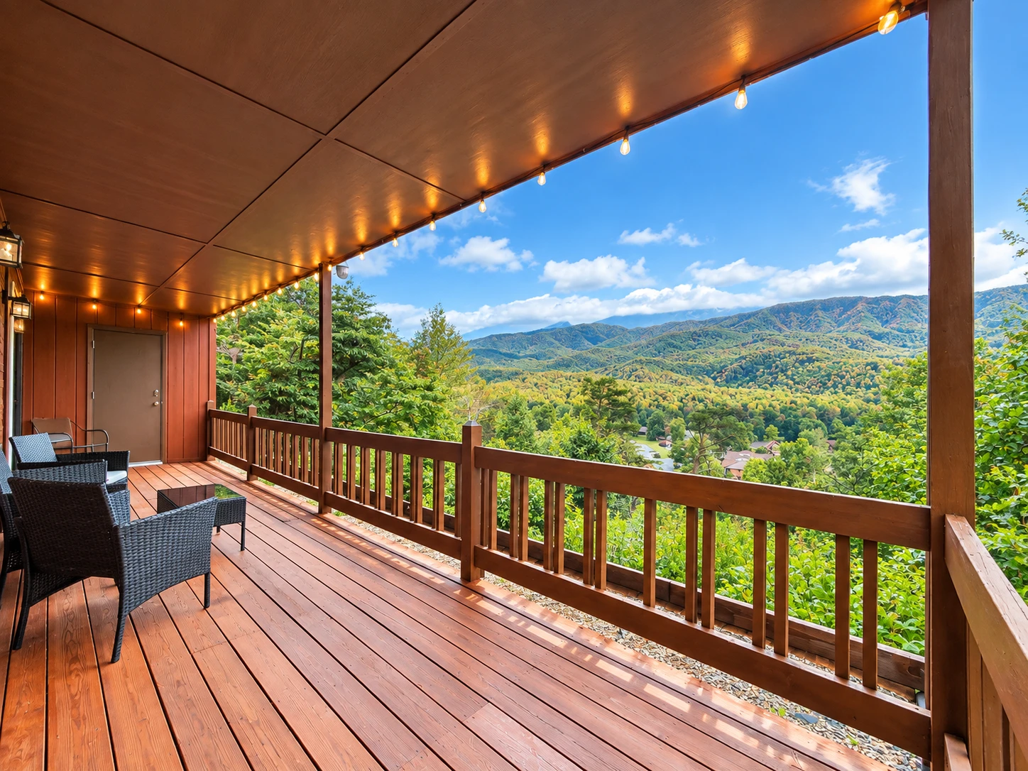 View from the covered deck at Gatlinburg Landing