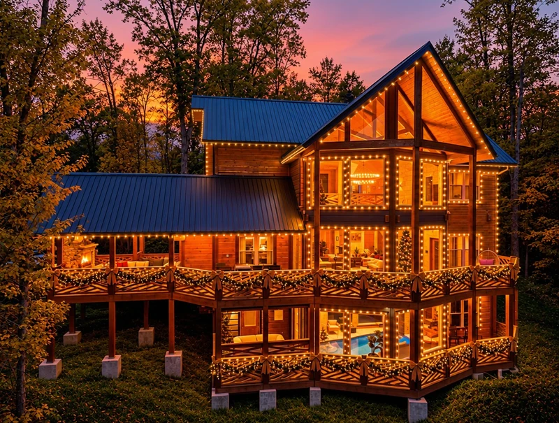 Property image, Exterior, of Luxe Alpine Summit Pool and Spa Cabin