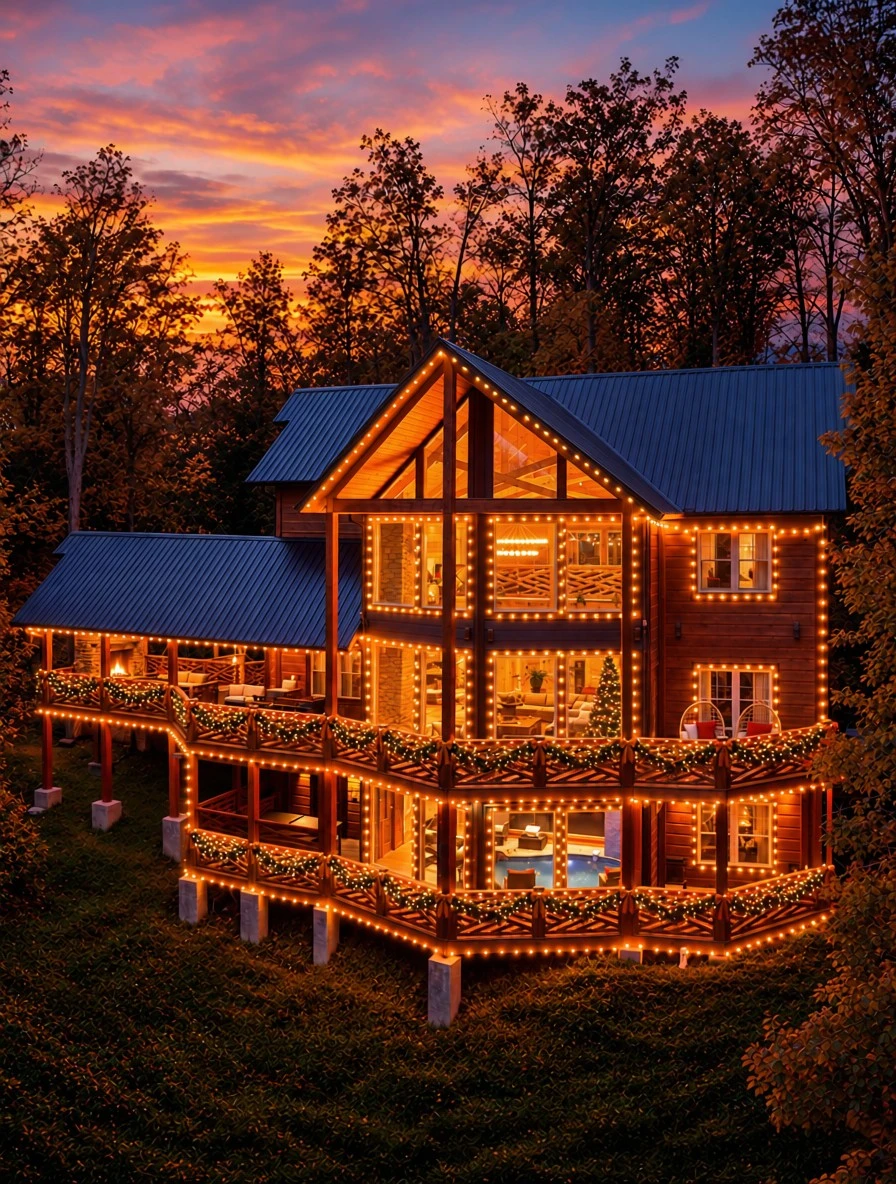 Property image, Interior, of Luxe Alpine Summit Pool and Spa Cabin
