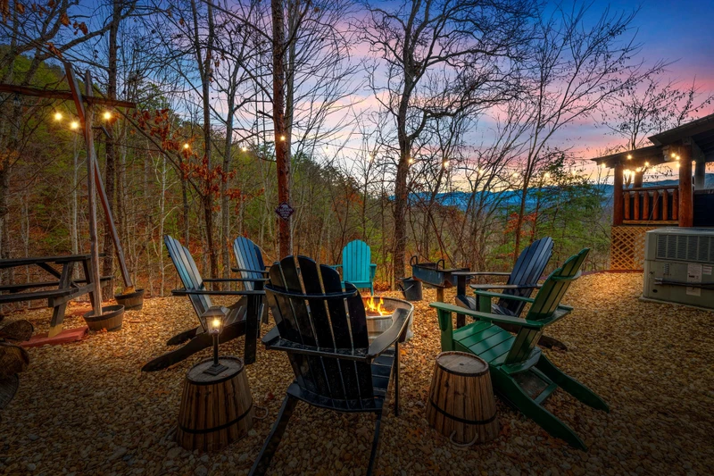 The stunning views continue at the firepit