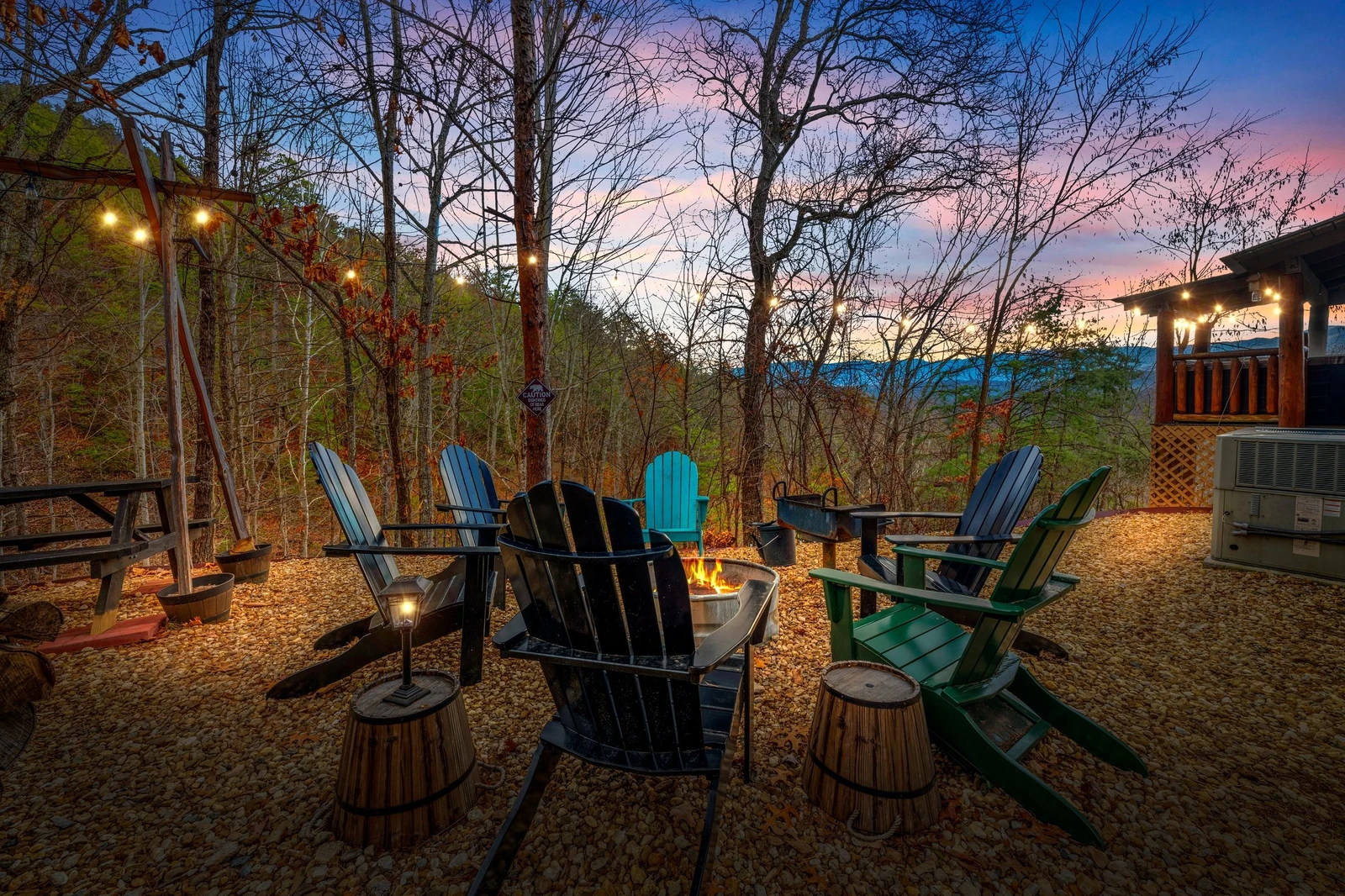 The stunning views continue at the firepit