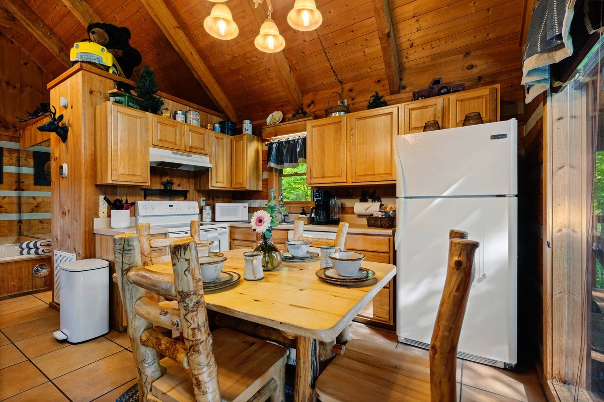 Kitchen and dining table for two