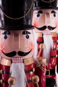 Close up picture of two nutcrackers