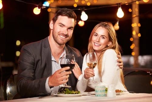 Couple having dinner in Gatlinburg