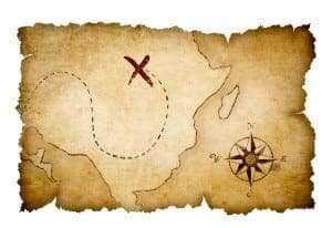 Drawing of treasure map