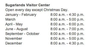 Sugarlands Visitor Center Hours of Operation