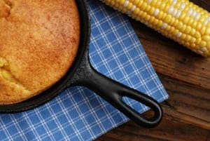 cornbread in a skillet