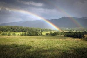 Double rainbow in Cades Cove