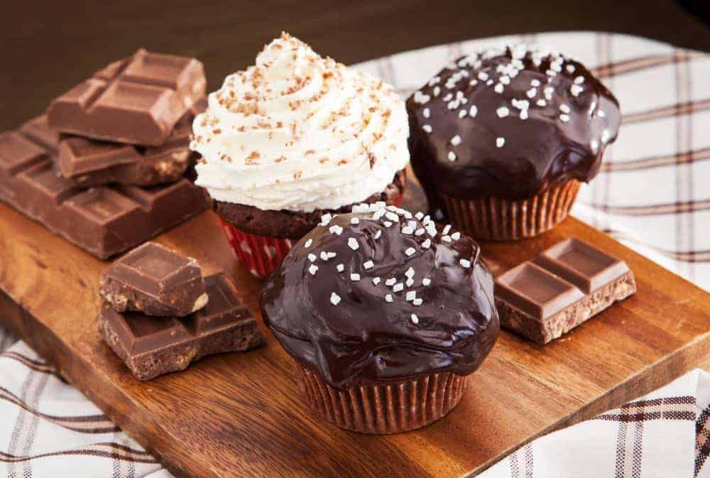 Gourmet chocolate cupcakes