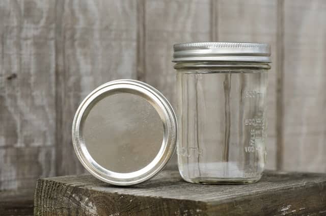 clear Pigeon Forge moonshine in a mason jar