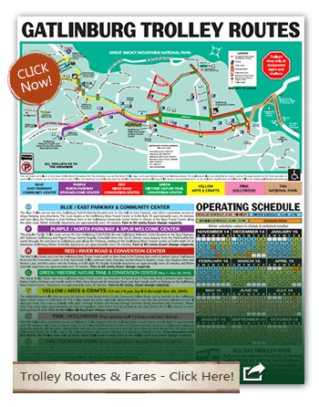 pigeon forge attractions map Smoky Mountains Map Information On The Pigeon Forge Trolley