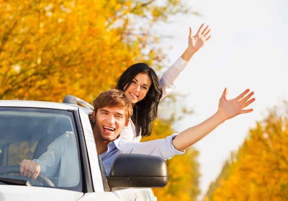 couple enjoying scenic Smoky Mountain drive