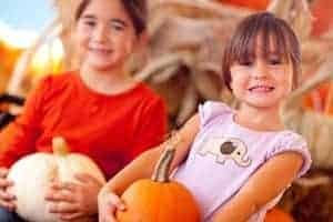 kids holding pumpkins at Smoky Mountain fall festival