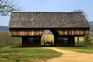 Tipton Place Cabin Barn in Cades Cove