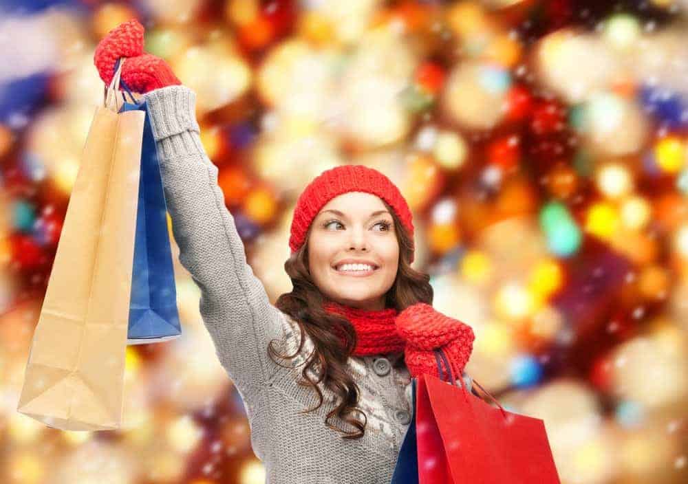 Woman shopping for holiday season