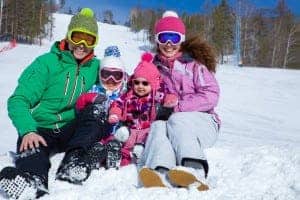 family skiing at Ober Gatlinburg Ski Resort