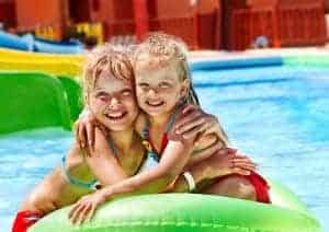 Two girls playing at a water park in Pigeon Forge