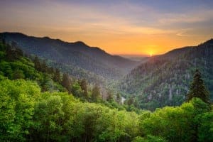 Summertime view of the Smoky Mountains