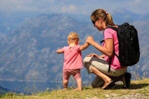 mom and daughter enjoying a family Smoky Mountain vacation