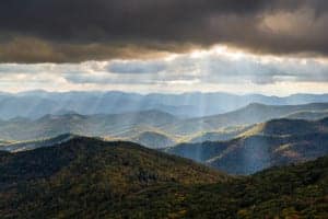 sunrise in the Great Smoky Mountains National Park