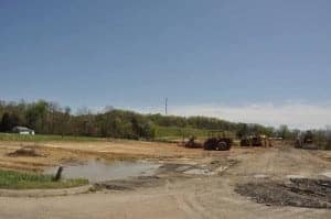 The site of the old movie theater in Sevierville, completely cleared out