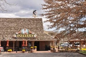 View of Pigeon River Pottery at the Old Mill Square Pigeon Forge