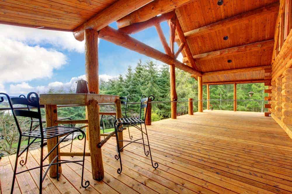 View of the mountains from the deck of a Pigeon Forge cabin rental