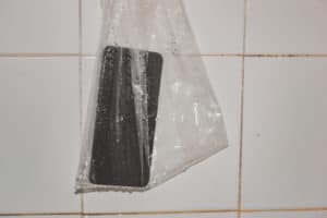 phone in plastic ziploc bag