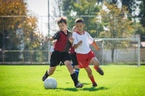 boys playing soccer at Rocky Top Sports World