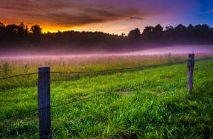 sunrise in Cades Cove