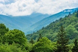 view of the Great Smoky Mountains