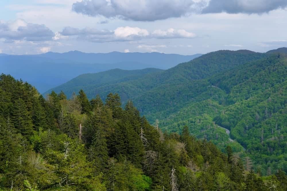 Magnificent mountain view near a Great Smoky Mountains National Park visitor center.