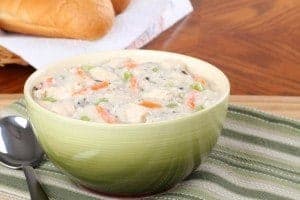 creamy vegetable soup on Dixie Stampede menu