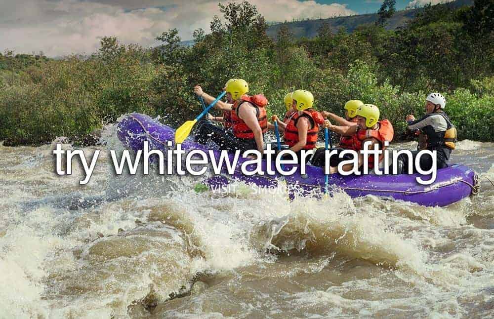 group whitewater rafting in the Smoky Mountains