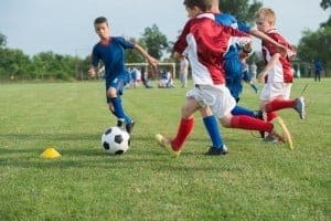 Kids playing soccer at Rocky Top Sports World, near the Gatlinburg Convention Center.