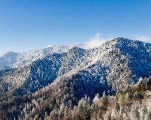 Photo of Mount LeConte in the Smoky Mountains.