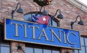 Sign for the Titanic Museum in Pigeon Forge.