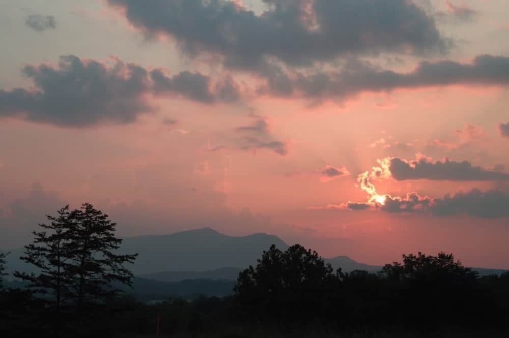 Enjoying the sunset over the mountains is one of the best things to do in Pigeon Forge in March.