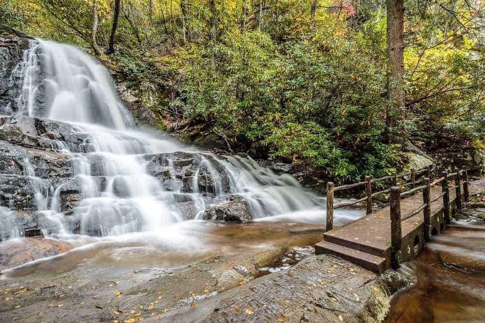 Laurel Falls, one of the most popular Great Smoky Mountains National Park hiking trails.